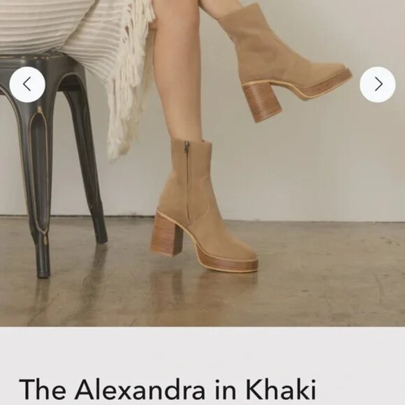 Oasis Society Alexandra Khaki Boot - Picture 4 of 5